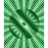 Grüner Strahlenkreis Optik