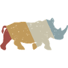 Geometric Rhino Mosaic