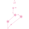 Löwe Sternstern Sternbild Pastellrosa