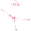 Krebs-Sternzeichen Sternbild Pastellrosa