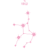 Jungfrau Sternzeichen Sternbild Pastellrosa