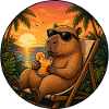 Capibara im Strandkorb