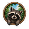 Waschbär im Holerring