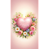 Best Mum Heart with Flower Wreath
