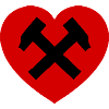 Heart with hammer and sickle