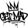 Gamma Crown Graffiti Logo Get Mad