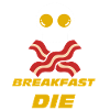 Frühstück oder Totenkopf-Speck-Ei