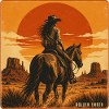 Golden Ember Horse Sunset