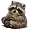 Soft Raccoon Plush Toy Illustration