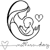 Motherhood Heartbeat Line Art Design