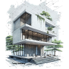 Fancy Geometry Modern House