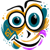 Lustiges Splash-Gesicht
