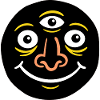 Smiling triple eye