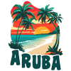 Aruba Sandstrand und Palmen