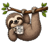 Lazy Sloth Coffee Break