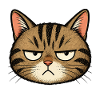 Grim Cat Cartoon