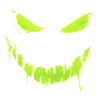 Visage monstre Halloween effrayant