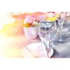 Sunlit Glassware on wedding table