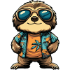 Sloth Comic Holiday