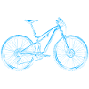 MTB Lineart Blue – Mountain Biker Gift