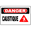 Panneau Danger Caustique