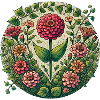 Circular Dahlia Garden