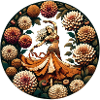 Dahlia Circle Dancer in Orange
