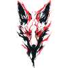 Red Flame Kitsune - Japanese Fox