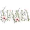 Mom Blossoms Typography Design
