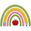 Regenbogen für Schulkind (Faux Yarn Strickmuster)