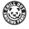 Emblème rétro Smoking Panda Relaxe