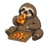 Pizza Sloth Enjoyment of Life