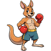 Kangaroo Boxer Cartoon