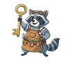 Key Heroes Construction Raccoon