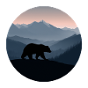 bear, bear logo, landscape