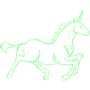 Neon Einhorn Silhouette