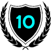 Neon Ten Numeral Print