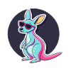 Pastel kangaroo hipster glasses