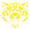 Geometric Yellow Tiger Head