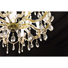 Crystal Chandelier Glowing on black background