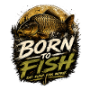 Born To Fish – Karpfenfischerei-Design