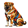 Shar pei Geometric