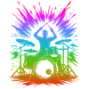 Rainbow Drum Splash