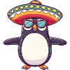 Penguin Comic Funny Sombrero