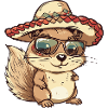 Sombrero comique comique Écureuil