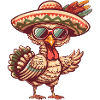 Turkey Comic Funny Sombrero