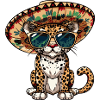 Sombrero comique léopard drôle
