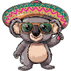 Koala Comic Funny Sombrero