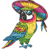 Papagei Comic Lustig Sombrero