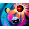 Farbenfrohe Galaxie